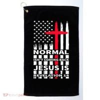 Norman Isnt Coming Back Jesus Is Revelation 14 Christ Christianity Golf Towel thumb 0