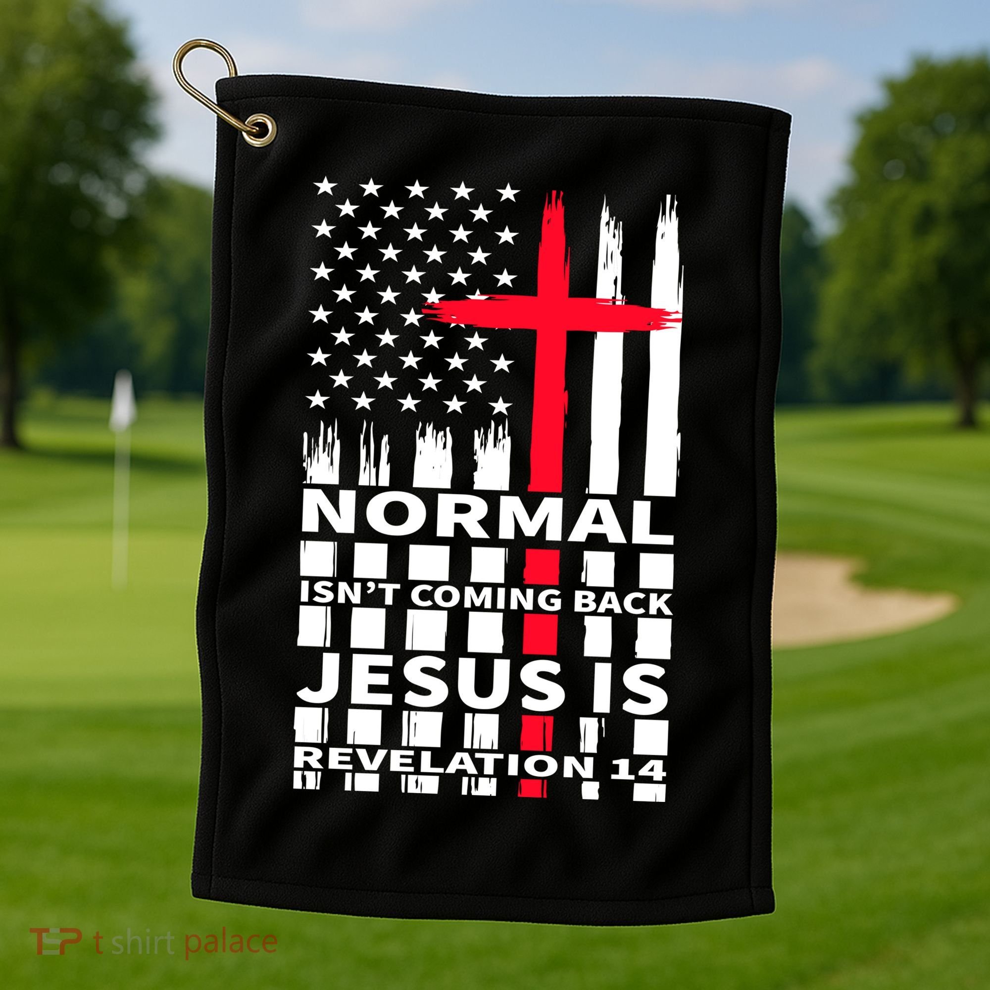 Norman Isnt Coming Back Jesus Is Revelation 14 Christ Christianity Golf Towel