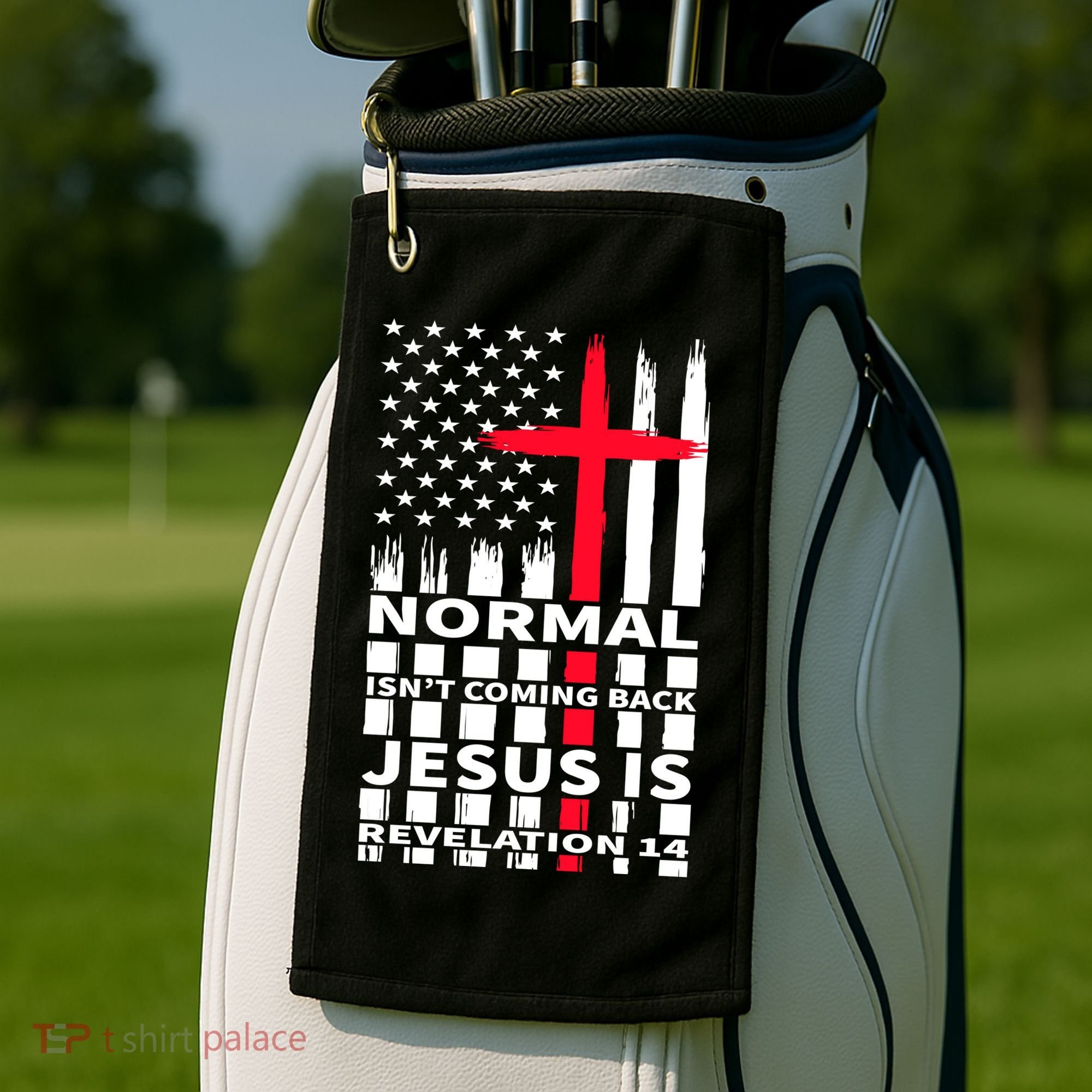 Norman Isnt Coming Back Jesus Is Revelation 14 Christ Christianity Golf Towel