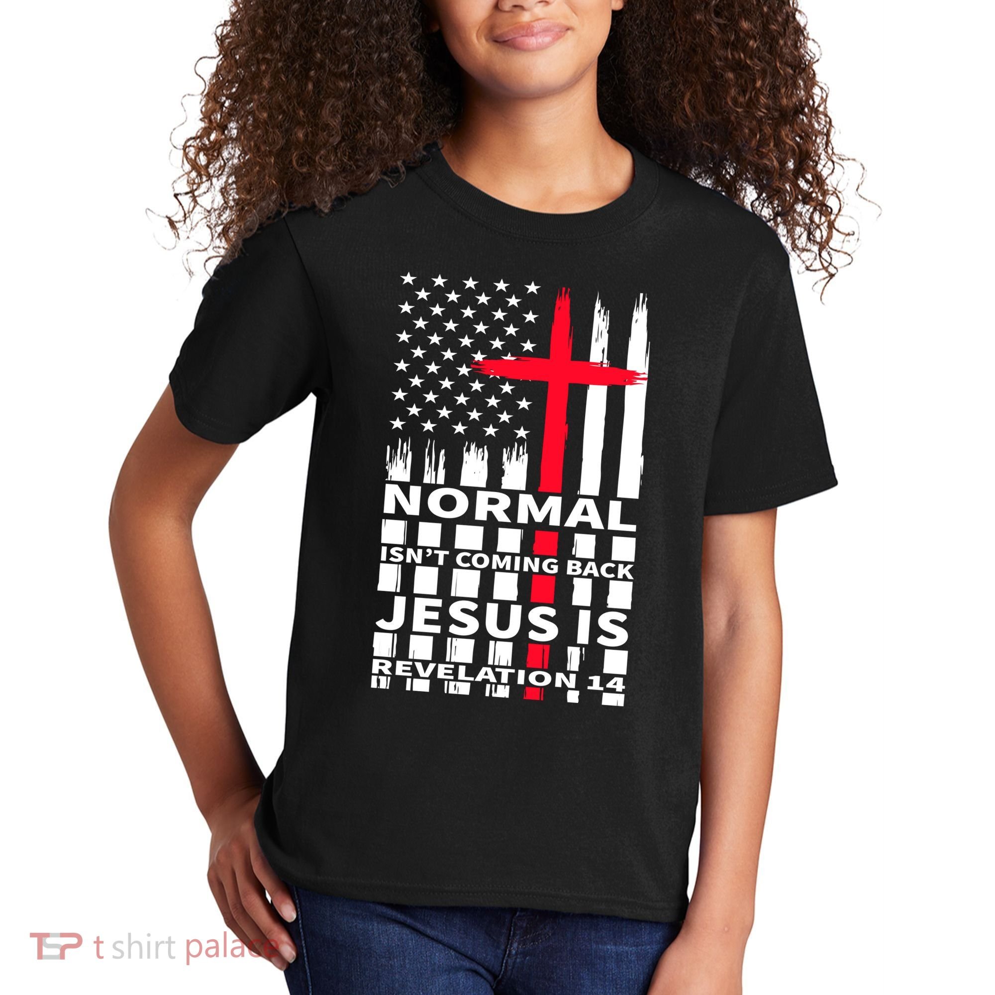 Norman Isnt Coming Back Jesus Is Revelation 14 Christ Christianity Kids T-Shirt