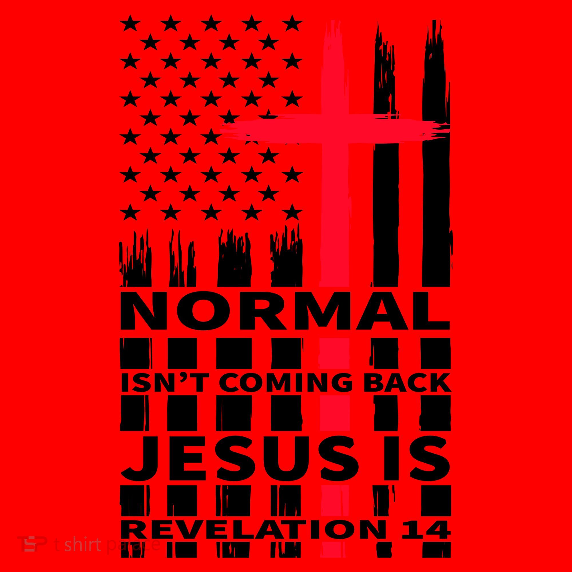 Norman Isnt Coming Back Jesus Is Revelation 14 Christ Christianity Santa Hat