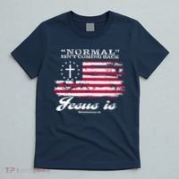 Normal Isn't Coming Back But Jesus Is Revelation 14 American Flag T-Shirt thumb 5