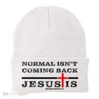 Normal Isn't Coming Back But Jesus Is Revelation 14 Beanie thumb 0
