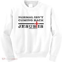 Normal Isn't Coming Back But Jesus Is Revelation 14 Kids Sweatshirt thumb 0
