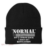 Norman Isnt Coming Back Jesus Is Revelation Christ Christianity Beanie thumb 0
