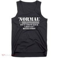 Norman Isnt Coming Back Jesus Is Revelation Christ Christianity Tank Top thumb 0