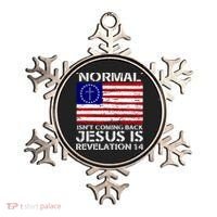 Norman Isnt Coming Back Jesus Is Revelation USA Flag Christianity Ornament thumb 0