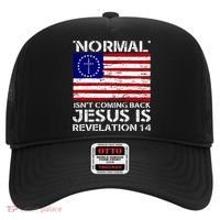 Norman Isnt Coming Back Jesus Is Revelation USA Flag Christianity Hat thumb 0