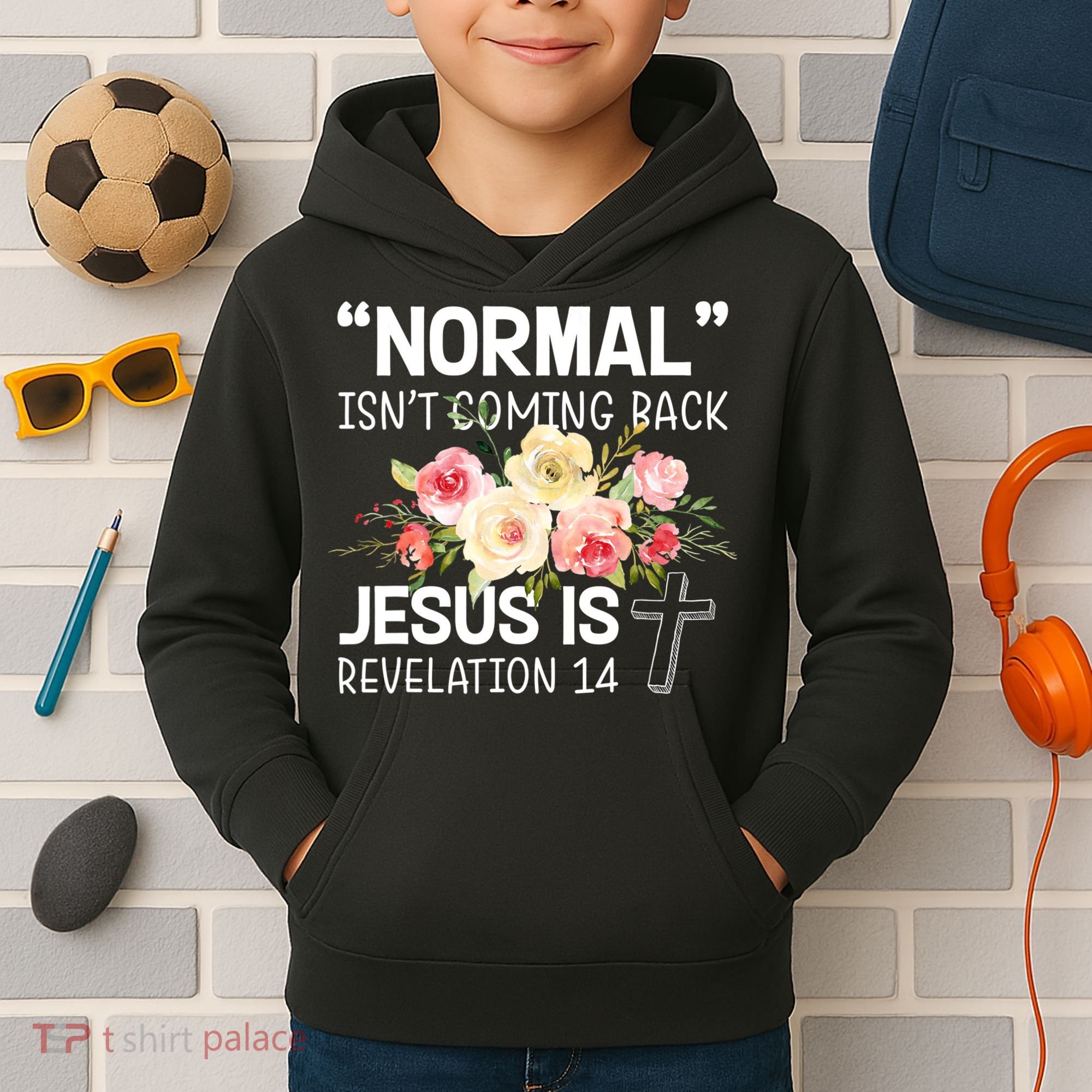 Normal Isn't Coming Back Jesus Is Revelation Flower Kids Hoodie