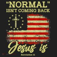 Normal Isn't Coming Back Jesus Is Revelation 14 Christian Women's Sweatshirt thumb 2