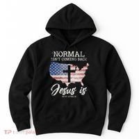 Normal Isn't Coming Back But Jesus Is Revelation 14 Hoodie thumb 0