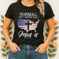 Normal Isn't Coming Back But Jesus Is Revelation 14 Women's T-Shirt thumb 2