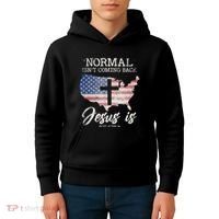 Normal Isn't Coming Back But Jesus Is Revelation 14 Kids Hoodie thumb 4