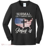 Normal Isn't Coming Back But Jesus Is Revelation 14 Kids Long Sleeve Shirt thumb 0