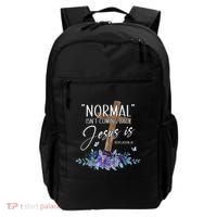 Normal Isn't Coming Back But Jesus Is Revelation 14 Flower Backpack thumb 0