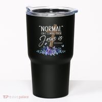 Normal Isn't Coming Back But Jesus Is Revelation 14 Flower Tumbler thumb 0