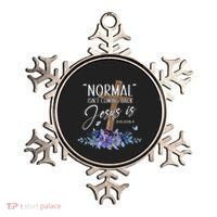 Normal Isn't Coming Back But Jesus Is Revelation 14 Flower Ornament thumb 0