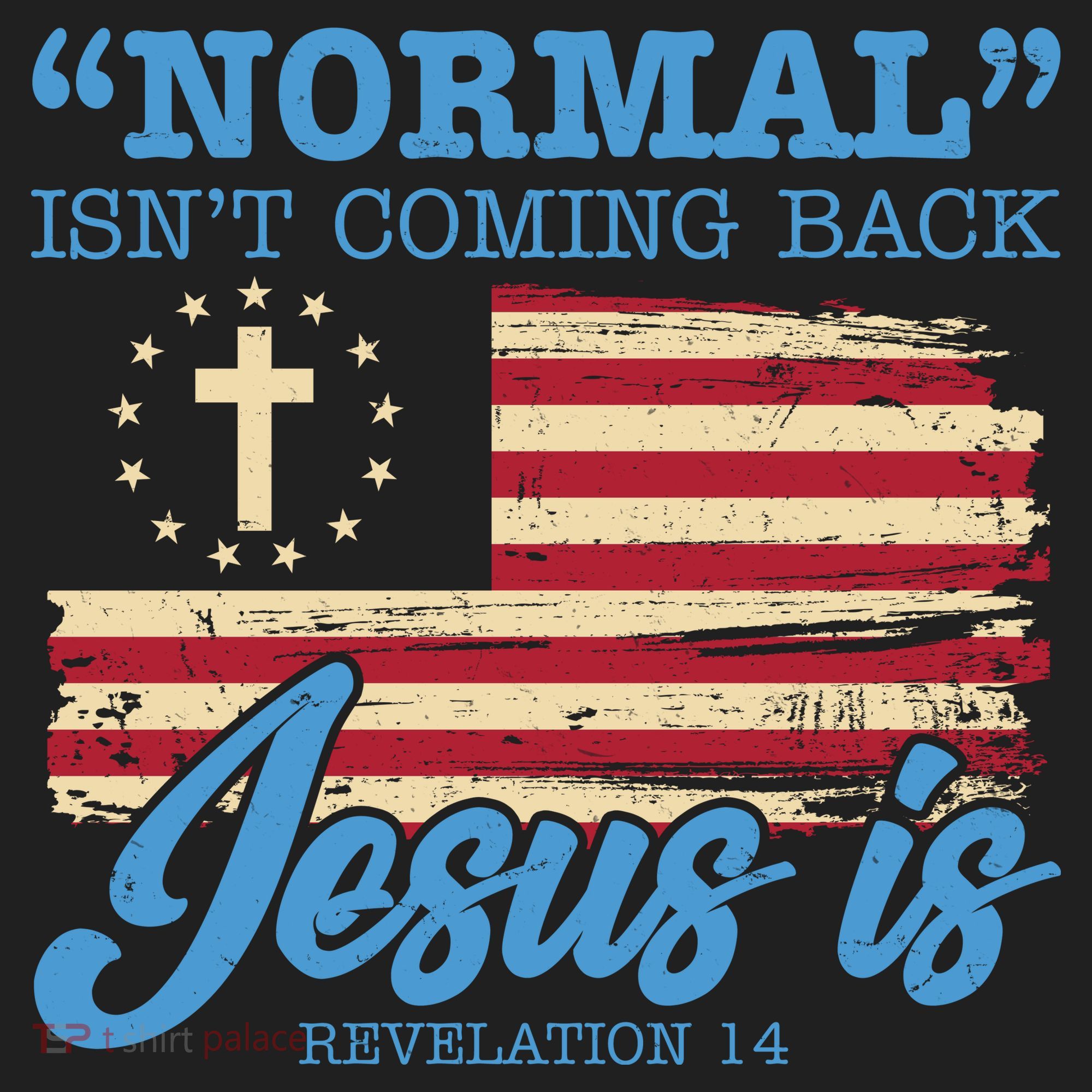 Normal Isn't Coming Back Jesus Is Distressed USA Flag Women's Sweatshirt