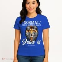 Normal Isnt Coming Back But Jesus Is Cross Christian Women's T-Shirt thumb 4