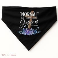 Normal Isnt Coming Back But Jesus Is Revelation 14 Flower USA-Made Doggie Bandana thumb 0