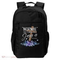 Normal Isnt Coming Back But Jesus Is Revelation 14 Flower Backpack thumb 0