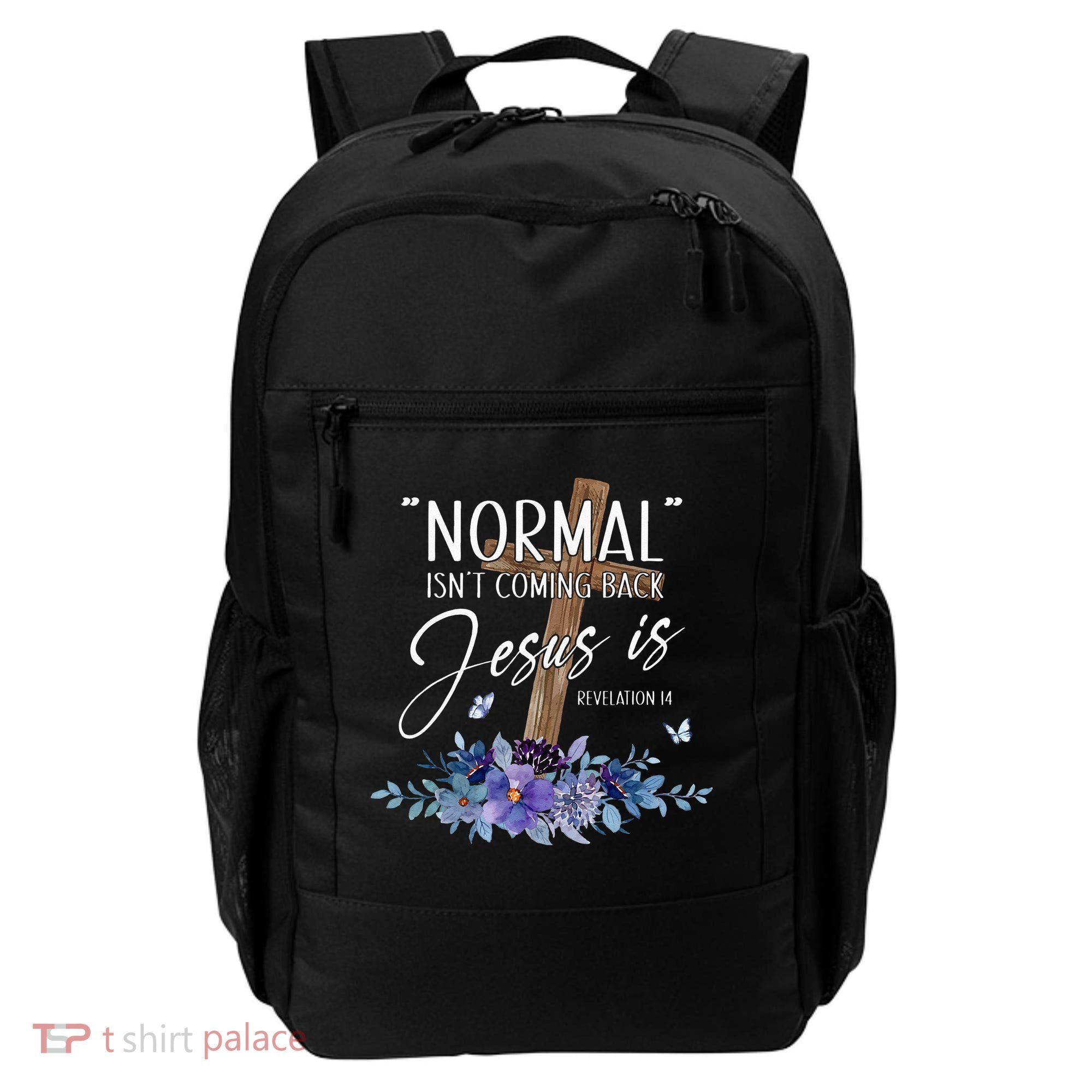 Normal Isnt Coming Back But Jesus Is Revelation 14 Flower Backpack