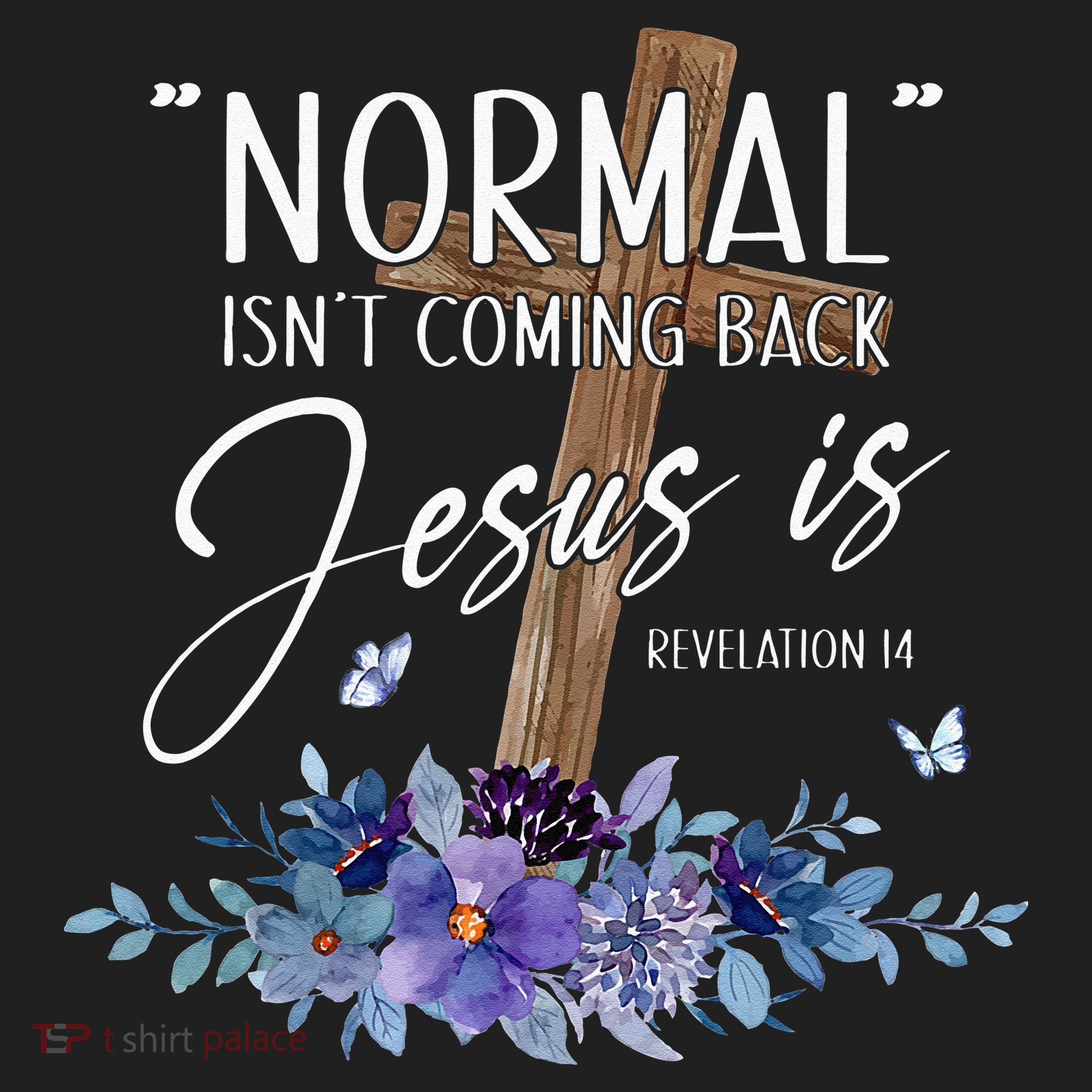 Normal Isnt Coming Back But Jesus Is Revelation 14 Flower Beanie