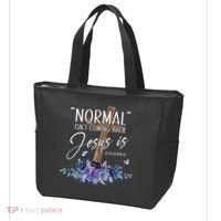 Normal Isnt Coming Back But Jesus Is Revelation 14 Flower Tote Bag thumb 3