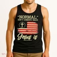 Normal Isn't Coming Back But Jesus Is Revelation 14 Costume Tank Top thumb 3