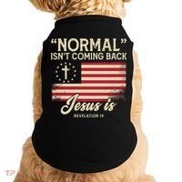 Normal Isnt Coming Back Jesus Is Christian Doggie Tank thumb 0