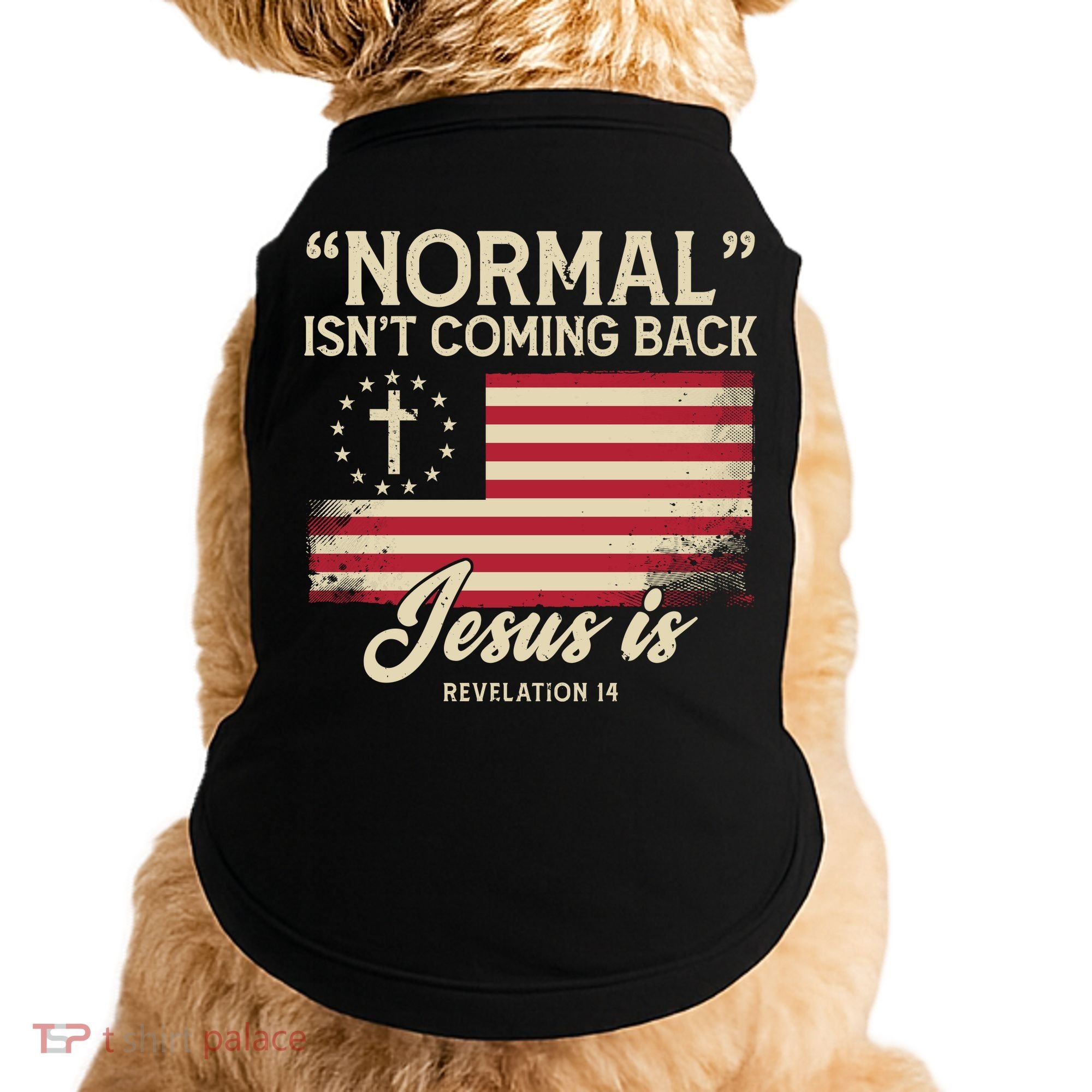 Normal Isnt Coming Back Jesus Is Christian Doggie Tank