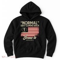 Normal Isnt Coming Back Jesus Is Christian Hoodie thumb 0