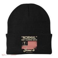 Normal Isnt Coming Back Jesus Is Christian Beanie thumb 0
