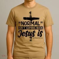 Normal Isn't Coming Back Jesus Is T-Shirt thumb 3