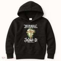 Normal Isn't Coming Back But Jesus Is Cross Christian Kids Hoodie thumb 0