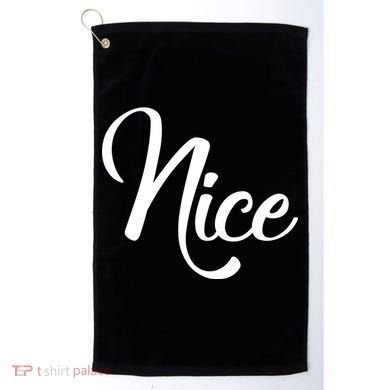 Nice Christmas Couples Naughty and Nice Golf Towel