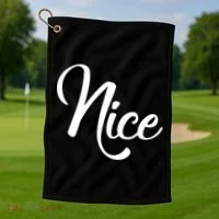 Nice Christmas Couples Naughty and Nice Golf Towel thumb 1