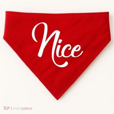 Nice Christmas Couples Naughty and Nice USA-Made Doggie Bandana