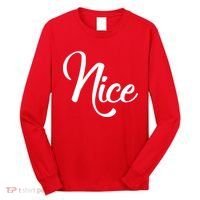 Nice Christmas Couples Naughty and Nice Long Sleeve Shirt thumb 0
