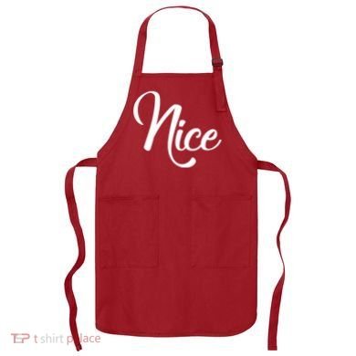 Nice Christmas Couples Naughty and Nice Apron
