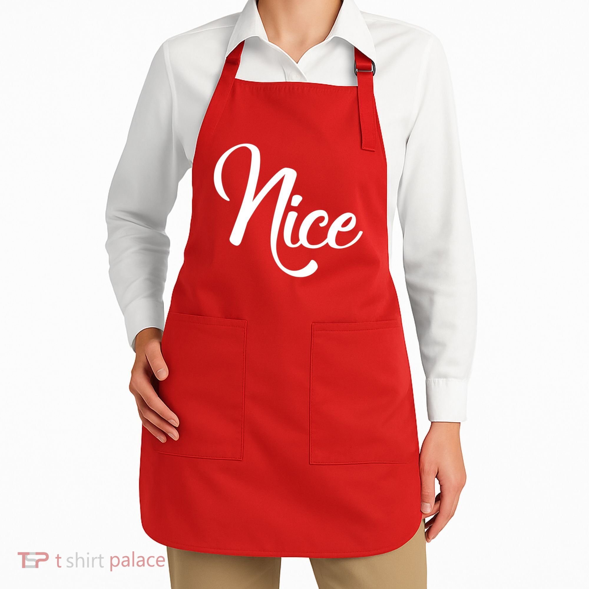 Nice Christmas Couples Naughty and Nice Apron