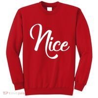 Nice Christmas Couples Naughty and Nice Sweatshirt thumb 0