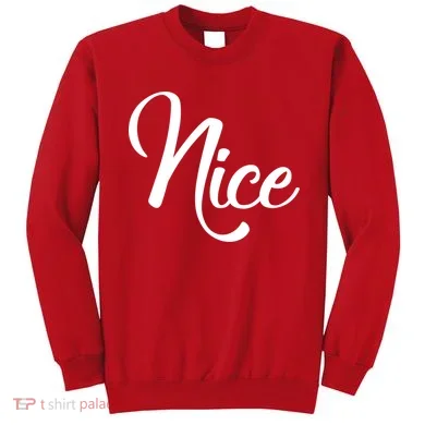 Nice Christmas Couples Naughty and Nice Sweatshirt