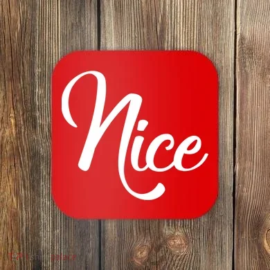 Nice Christmas Couples Naughty and Nice Coaster