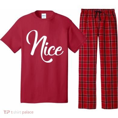 Nice Christmas Couples Naughty and Nice Pajama Set