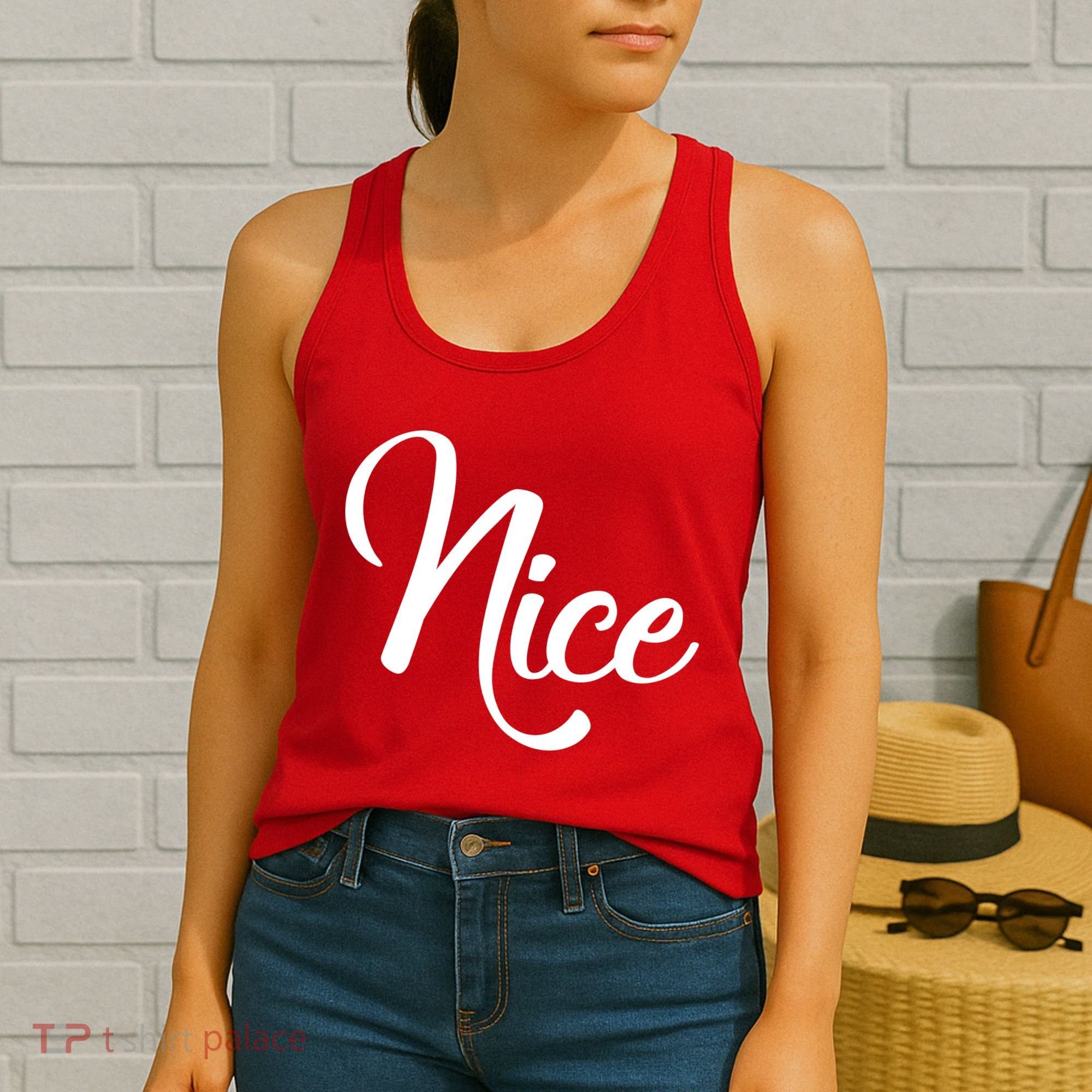 Nice Christmas Couples Naughty and Nice Women's Tank Top