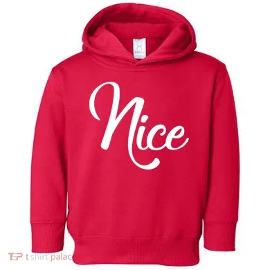 Nice Christmas Couples Naughty and Nice Toddler Hoodie