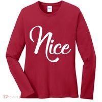 Nice Christmas Couples Naughty and Nice Women's Long Sleeve Shirt thumb 0