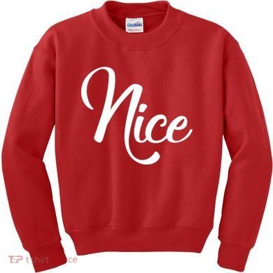 Nice Christmas Couples Naughty and Nice Kids Sweatshirt