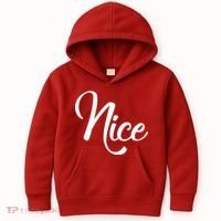Nice Christmas Couples Naughty and Nice Kids Hoodie thumb 0
